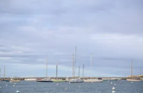 Sailboats on the ocean