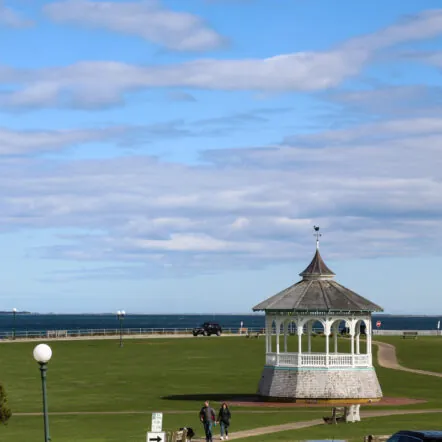 Harbor view with clear sky