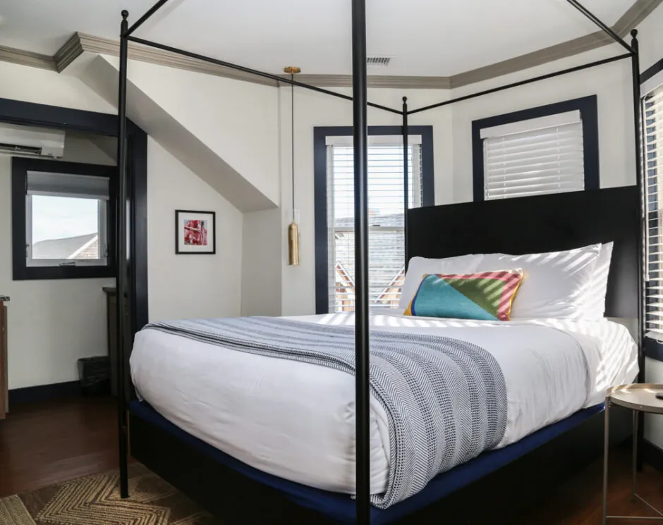 Cozy guest room with elegant design